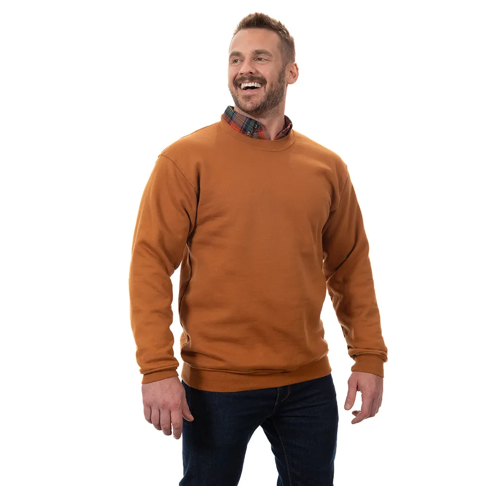Camel Heavy Weight Worker-Wear Inspired Cotton Crewneck Sweatshirt - Made in USA sold by Blade + Blue product image thumbnail 2