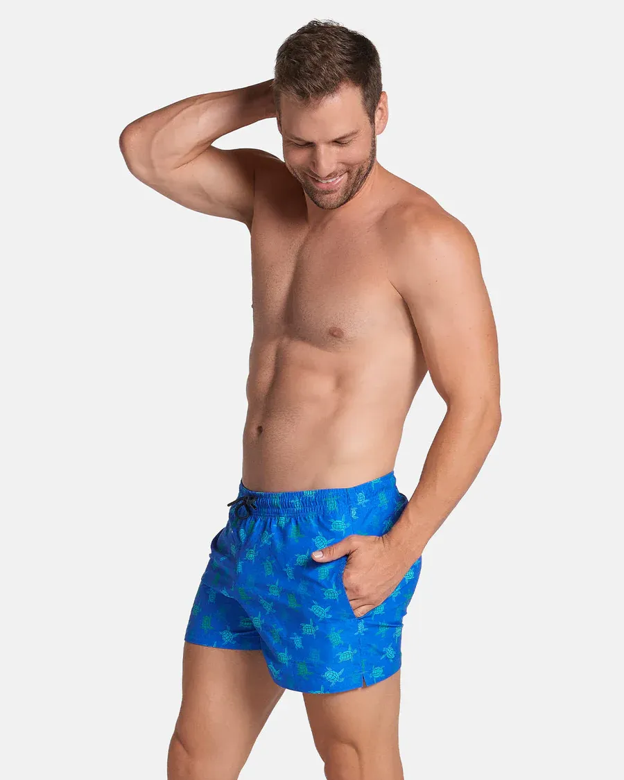 3" Inseam Swim Trunk in Blue Green Turtles Print sold by Blade + Blue product image thumbnail 2