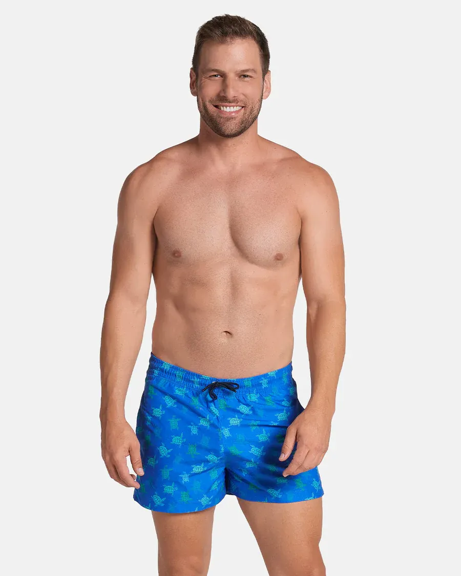 3" Inseam Swim Trunk in Blue Green Turtles Print sold by Blade + Blue product image thumbnail 3