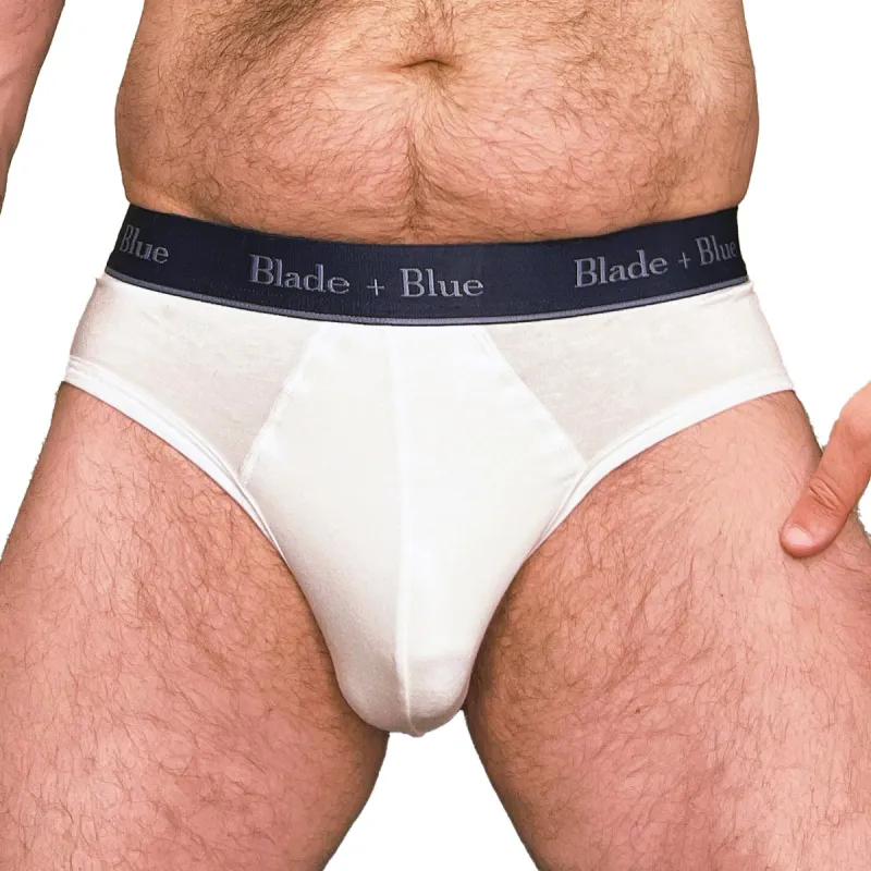 White Low Rise Brief Underwear - Made In USA sold by Blade + Blue
