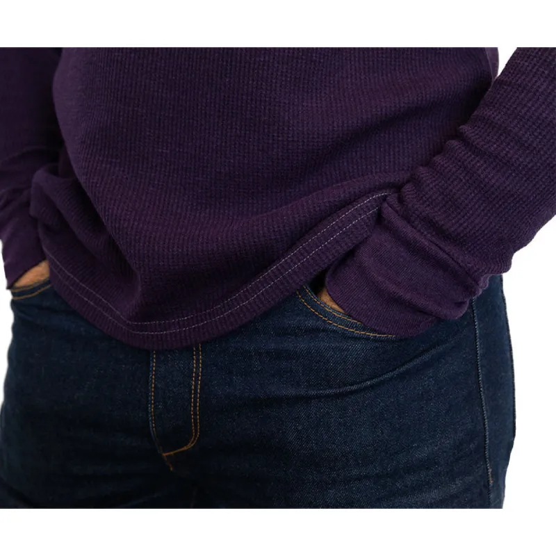 Black Cherry Purple Organic Cotton Blend Waffle Stitch Thermal Shirt sold by Blade + Blue