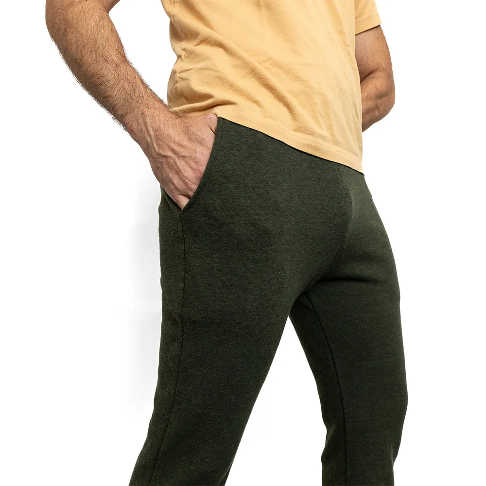 Dark Army Green Heather Hugger Jogger Sweatpants sold by Blade + Blue product image thumbnail 3