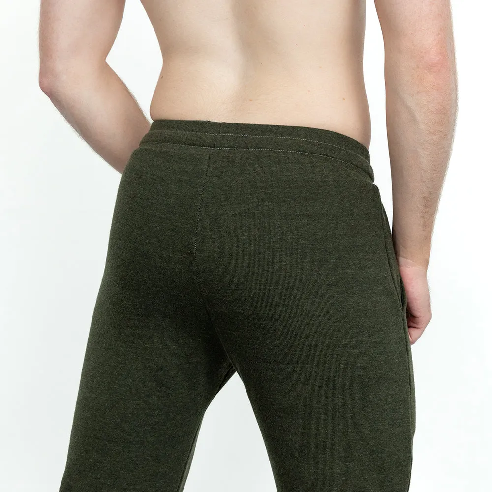 Dark Army Green Heather Hugger Jogger Sweatpants sold by Blade + Blue