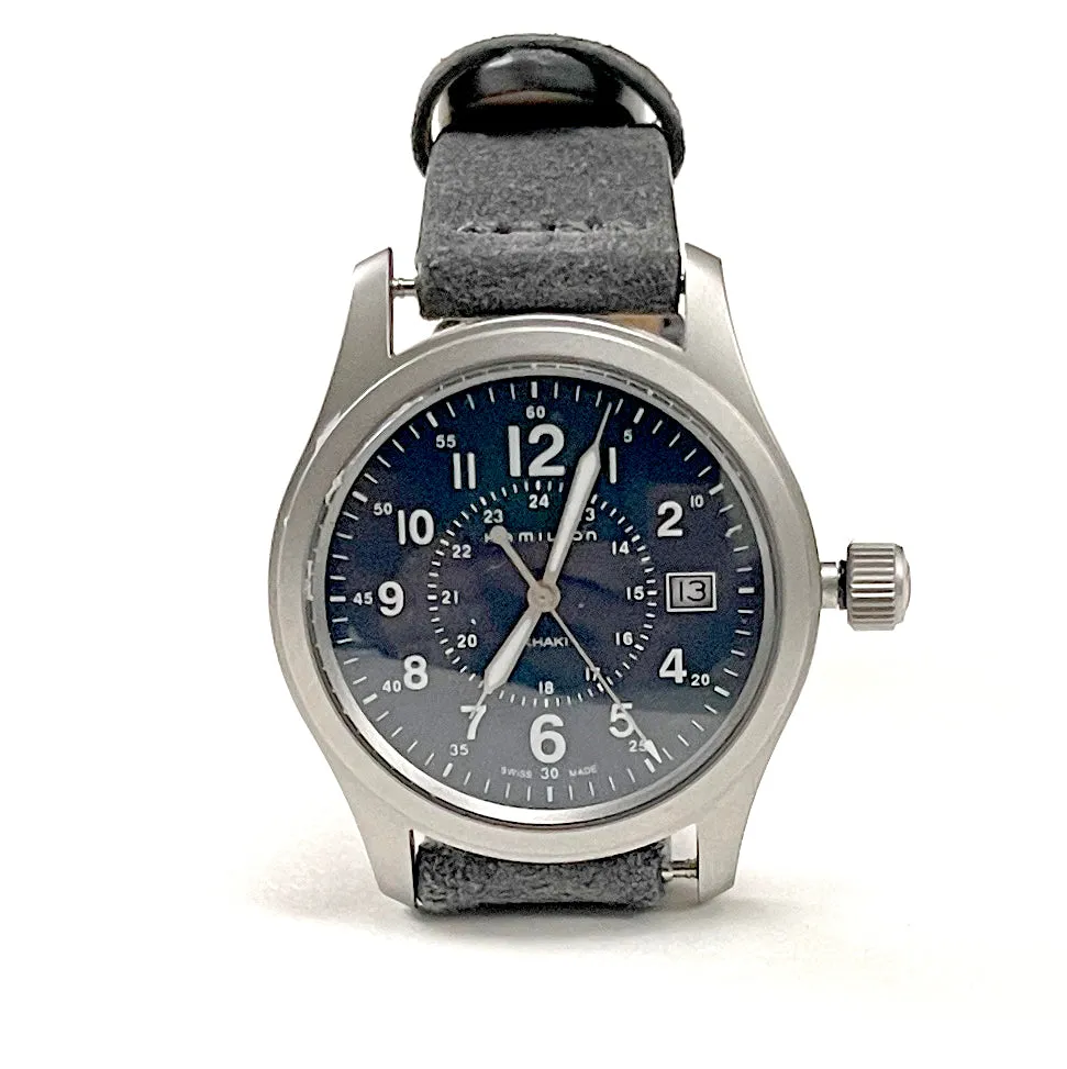 Vintage Hamilton Blue Military Khaki Field Watch sold by Blade + Blue