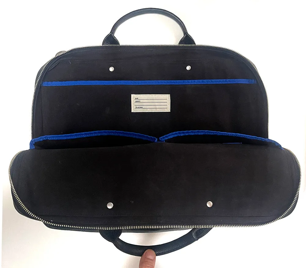 Jack Spade Warren Street New York Black Leather Messenger Briefcase Bag 16”x12” sold by Blade + Blue product image thumbnail 3