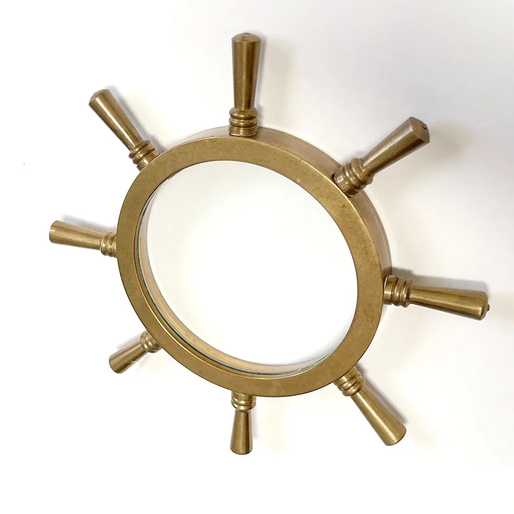Vintage Brass Maritime Ship's Wheel Magnifying Glass sold by Blade + Blue product image thumbnail 2