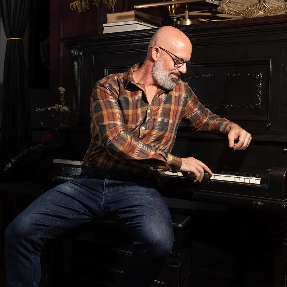 ISAAC Long Sleeve Shirt in Brushed Cotton Earthtone Plaid (Size L) sold by Blade + Blue product image thumbnail 2