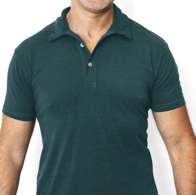 The "Driver" Tri-Blend Polo T-Shirt In Sparkling Teal sold by Blade + Blue