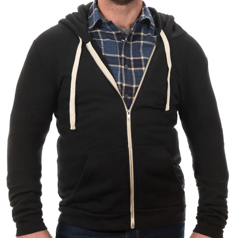 Black Tri-Blend Heather Full Zip Hoodie sold by Blade + Blue