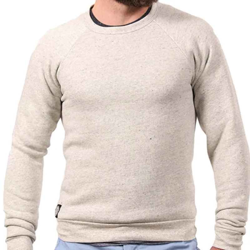 Oatmeal Heather Tri-Blend Raglan Sleeve Crewneck Sweatshirt sold by Blade + Blue