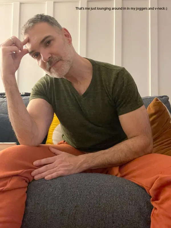 Olive Heather Tri Blend V-Neck T-Shirt sold by Blade + Blue product image thumbnail 2