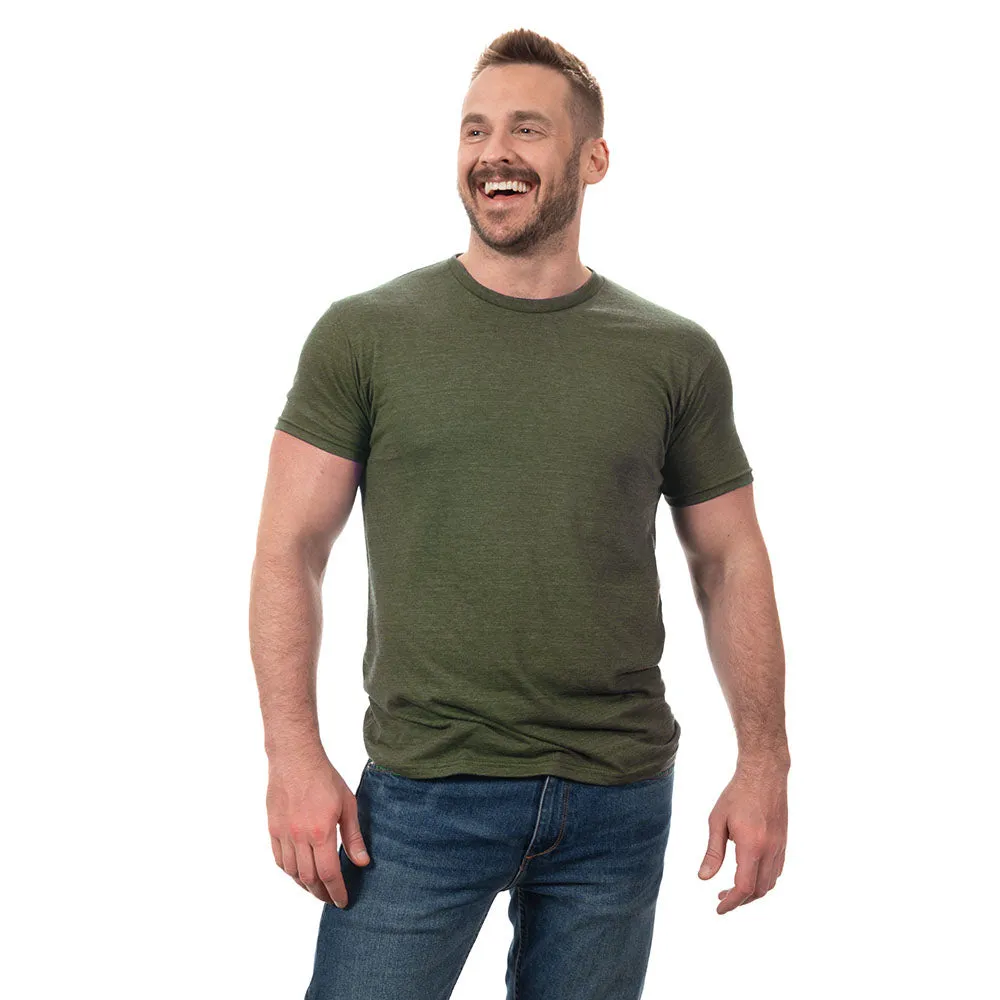 Olive Green Heather Tri Blend T-Shirt sold by Blade + Blue product image thumbnail 3