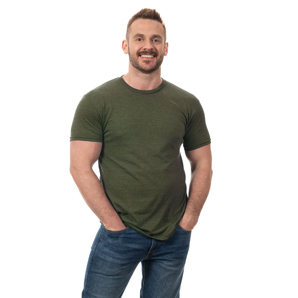 Olive Green Heather Tri Blend T-Shirt sold by Blade + Blue product image thumbnail 2