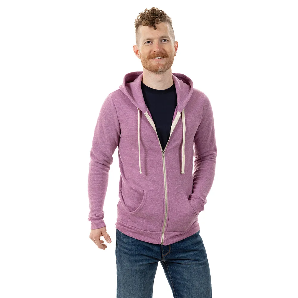Orchid Purple Heather Full Zip Hoodie sold by Blade + Blue product image thumbnail 4
