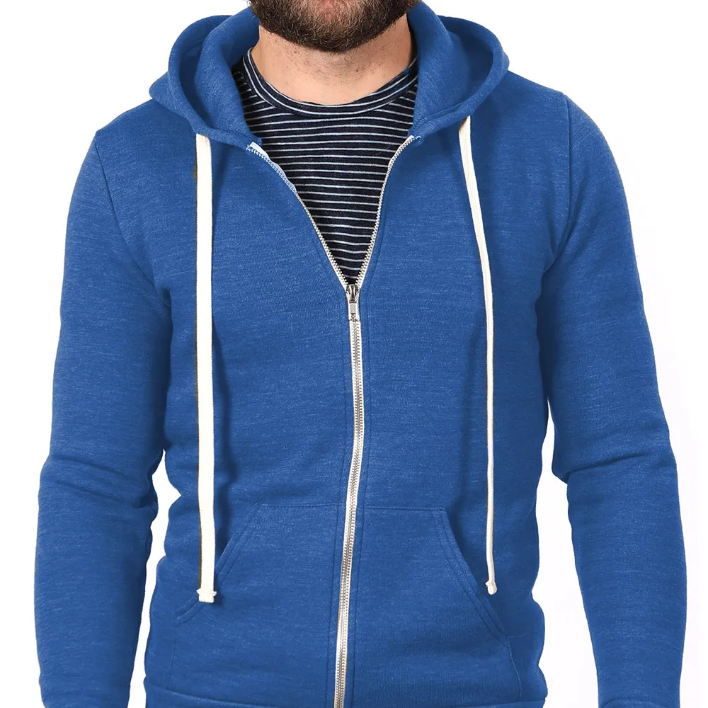 Royal Blue Marled Heather Full Zip Hoodie sold by Blade + Blue