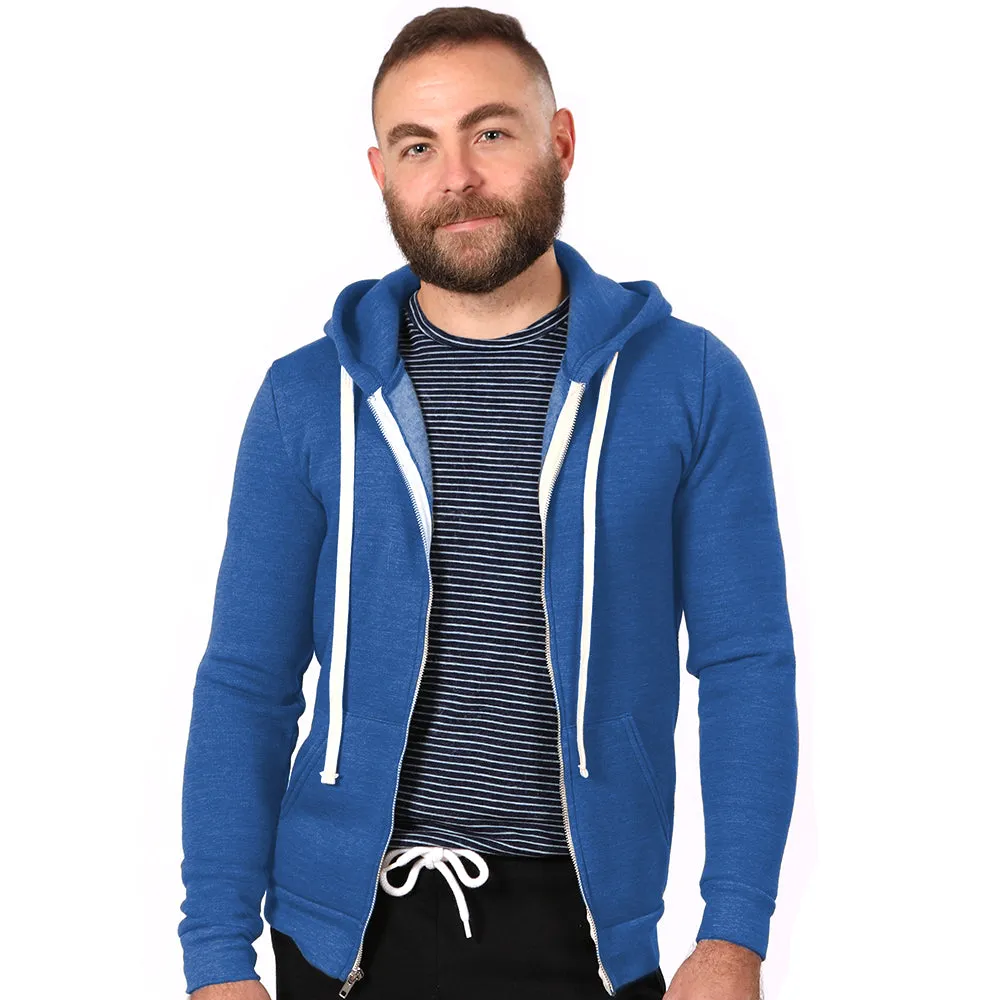 Royal Blue Marled Heather Full Zip Hoodie sold by Blade + Blue product image thumbnail 2