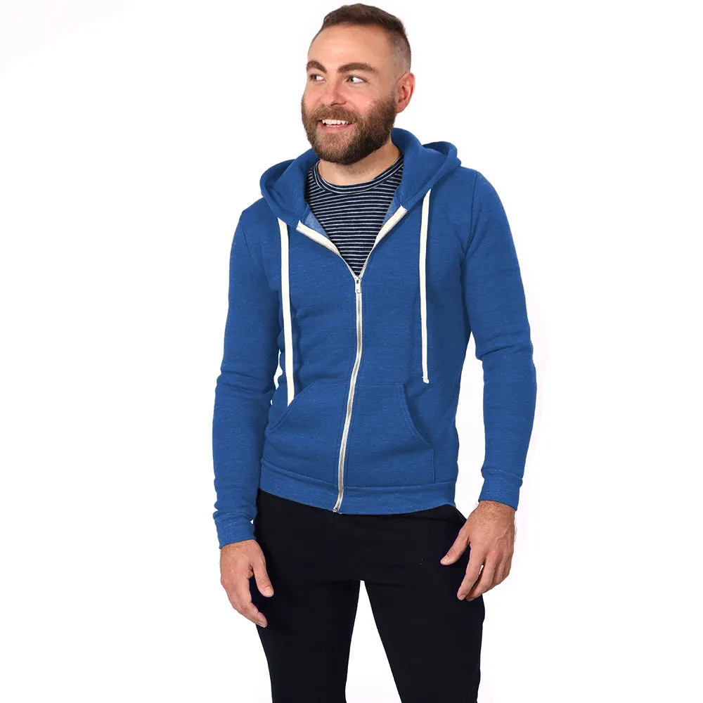 Royal Blue Marled Heather Full Zip Hoodie sold by Blade + Blue product image thumbnail 3