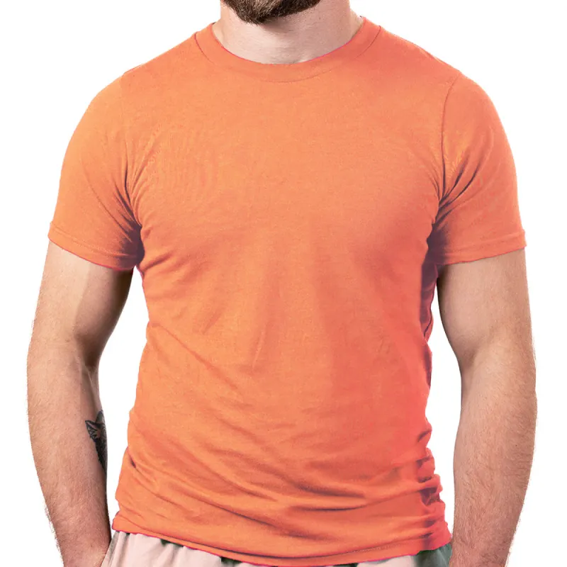 "Kicker" : Orange Melon Cotton T-Shirt made by Blade + Blue