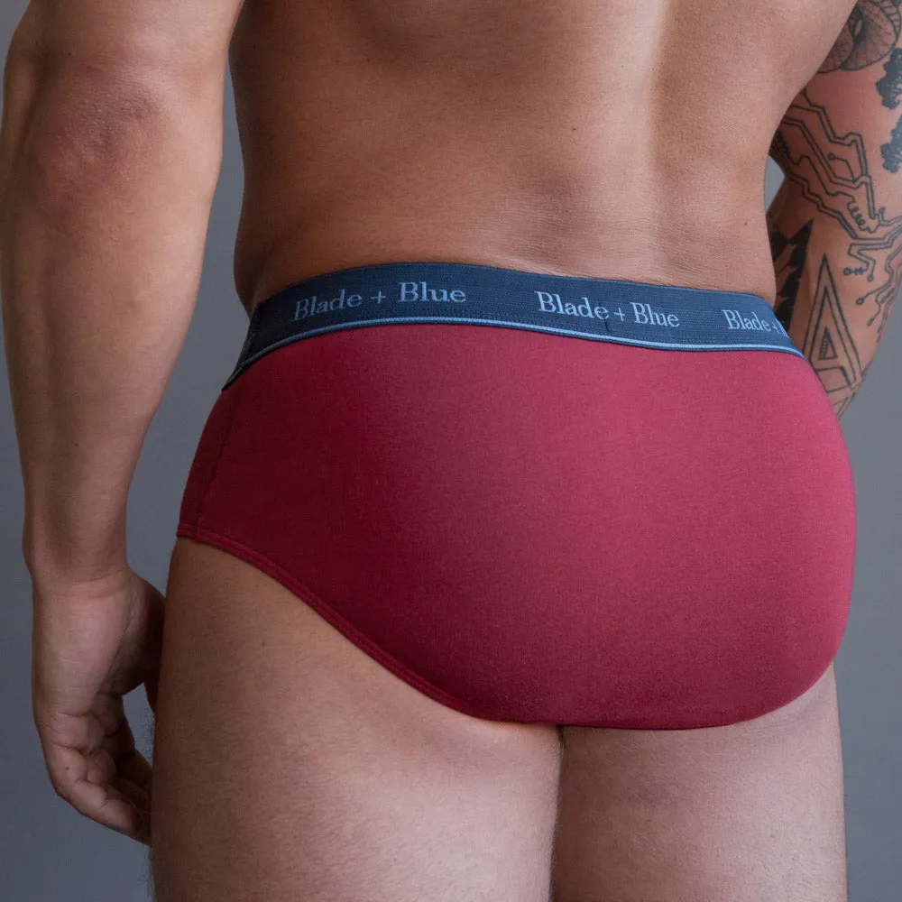 Red Classic Fit Brief Underwear - Made In USA sold by Blade + Blue product image thumbnail 2