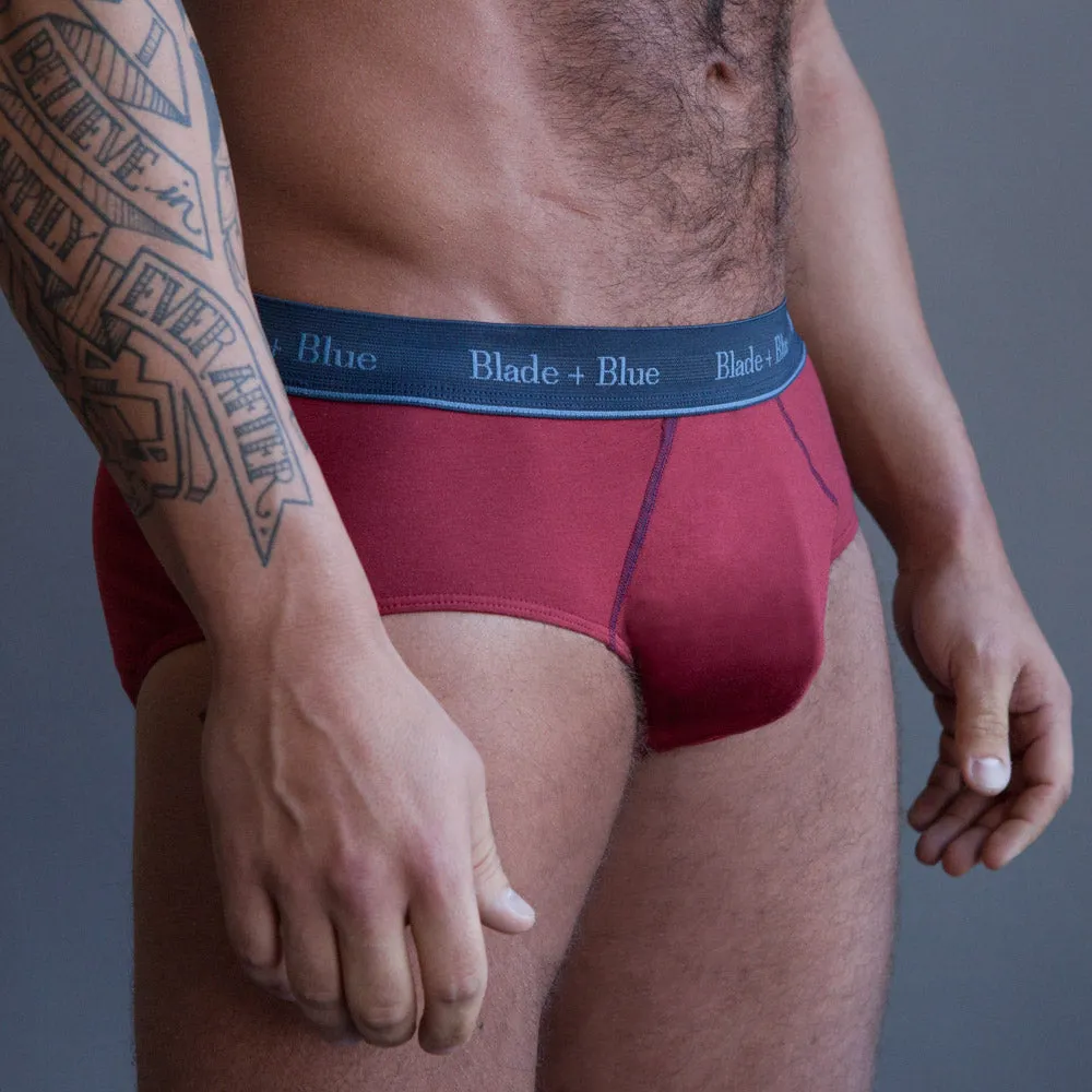 Red Classic Fit Brief Underwear - Made In USA sold by Blade + Blue product image thumbnail 3