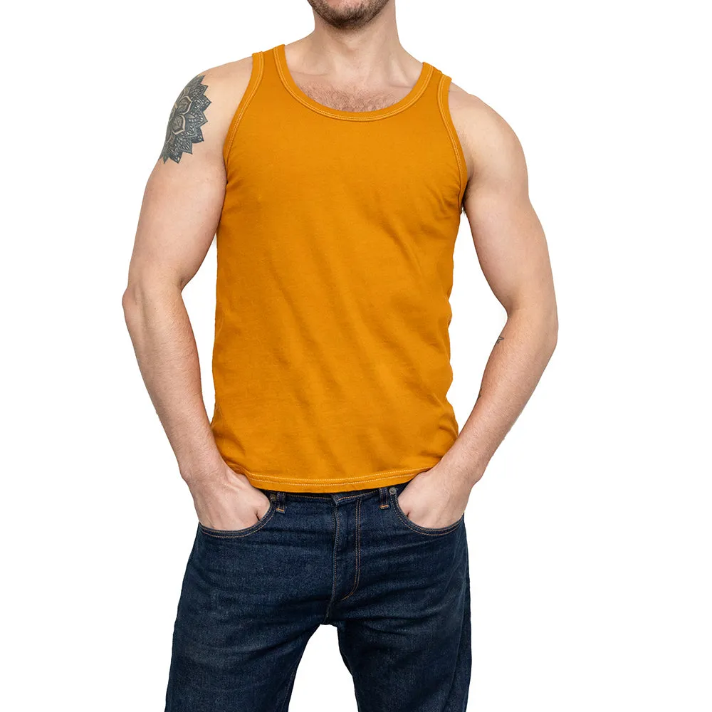 The "Bruiser" Cotton Tank Top in Varsity Gold (SIZE L) sold by Blade + Blue product image thumbnail 2