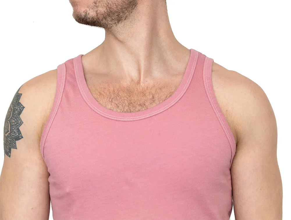 The "Bruiser" Cotton Tank Top in Spring Pink (L & XL) sold by Blade + Blue product image thumbnail 4