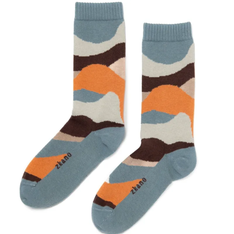 Multi Color River Crew Sock - Made In USA by Zkano sold by Blade + Blue