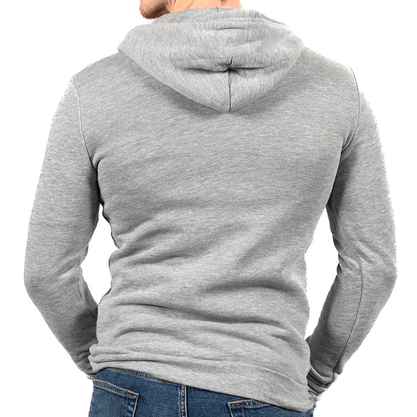 The "Starter" Full Zip 50/50 Hoodie in Varsity Gray Heather sold by Blade + Blue product image thumbnail 2