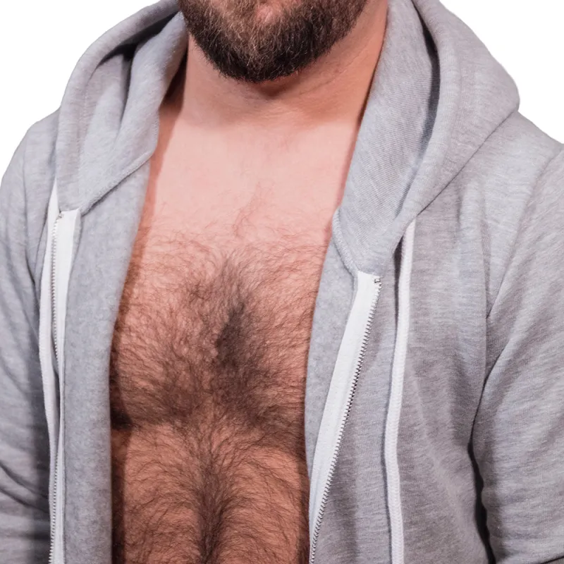 Varsity Grey Heather Salt & Pepper Full Zip Hoodie sold by Blade + Blue