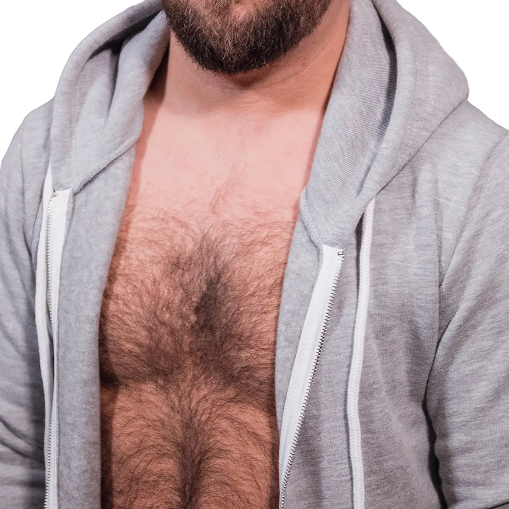 The "Starter" Full Zip 50/50 Hoodie in Varsity Gray Heather sold by Blade + Blue