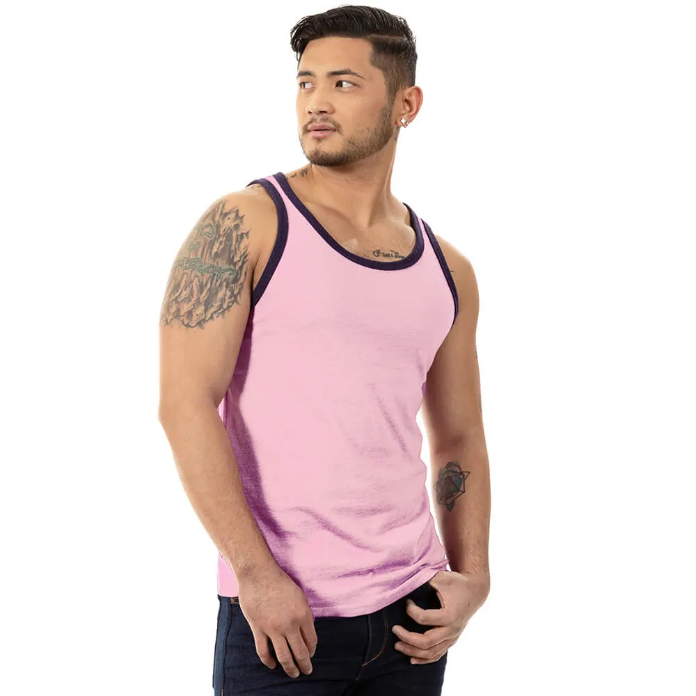"Varsity Tank" Tri-Blend Tank Top In Light Pink sold by Blade + Blue product image thumbnail 2