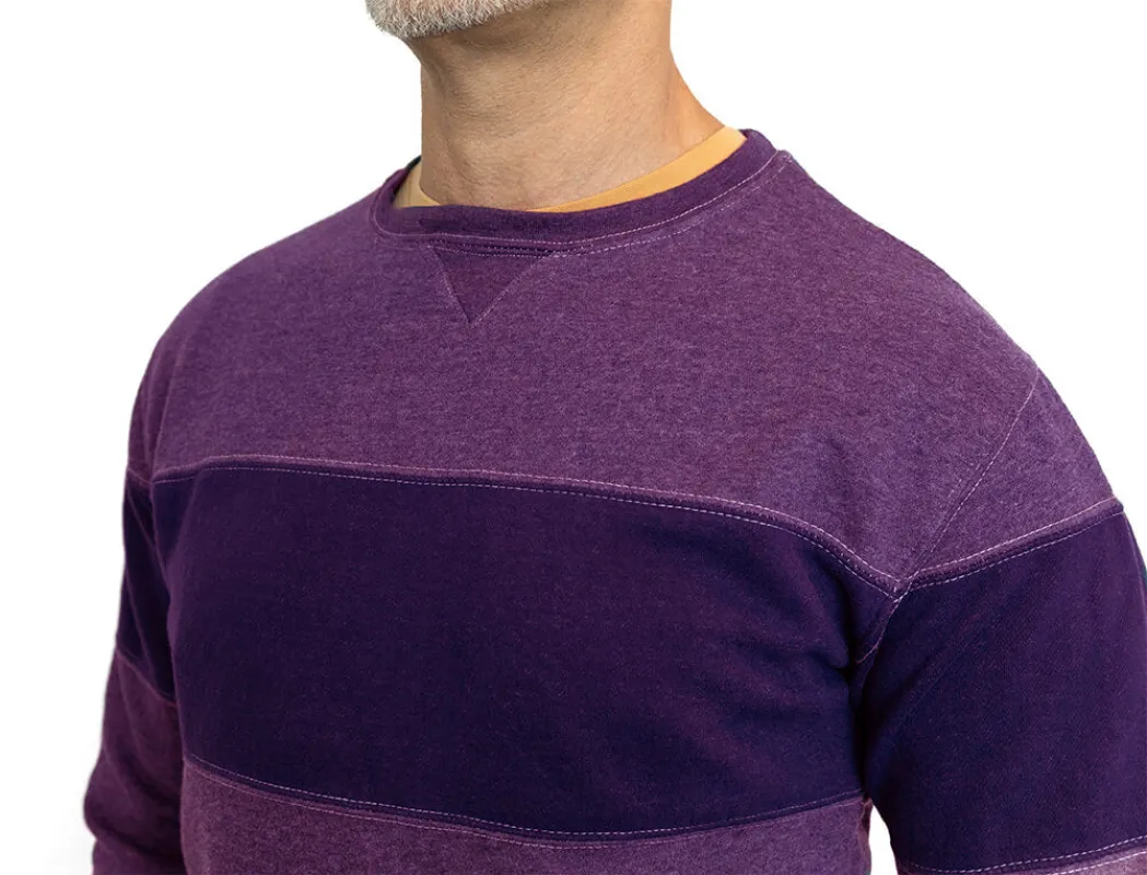 Black Cherry Chest Stripe Crewneck Sweatshirt (S Available) sold by Blade + Blue