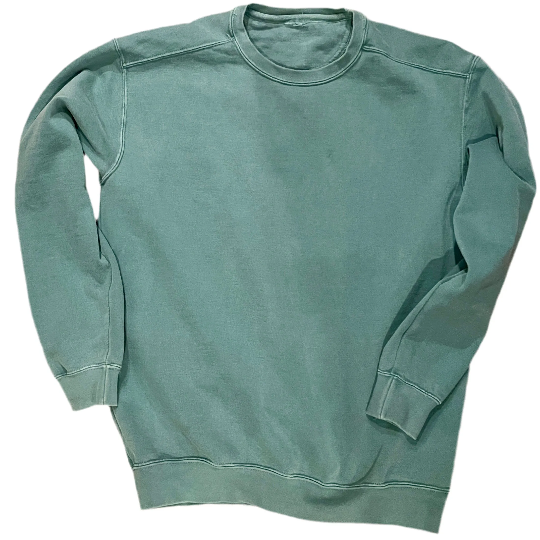 #16 SAMPLE SALE: MEDIUM Faded Green Crewneck Sweatshirt sold by Blade + Blue