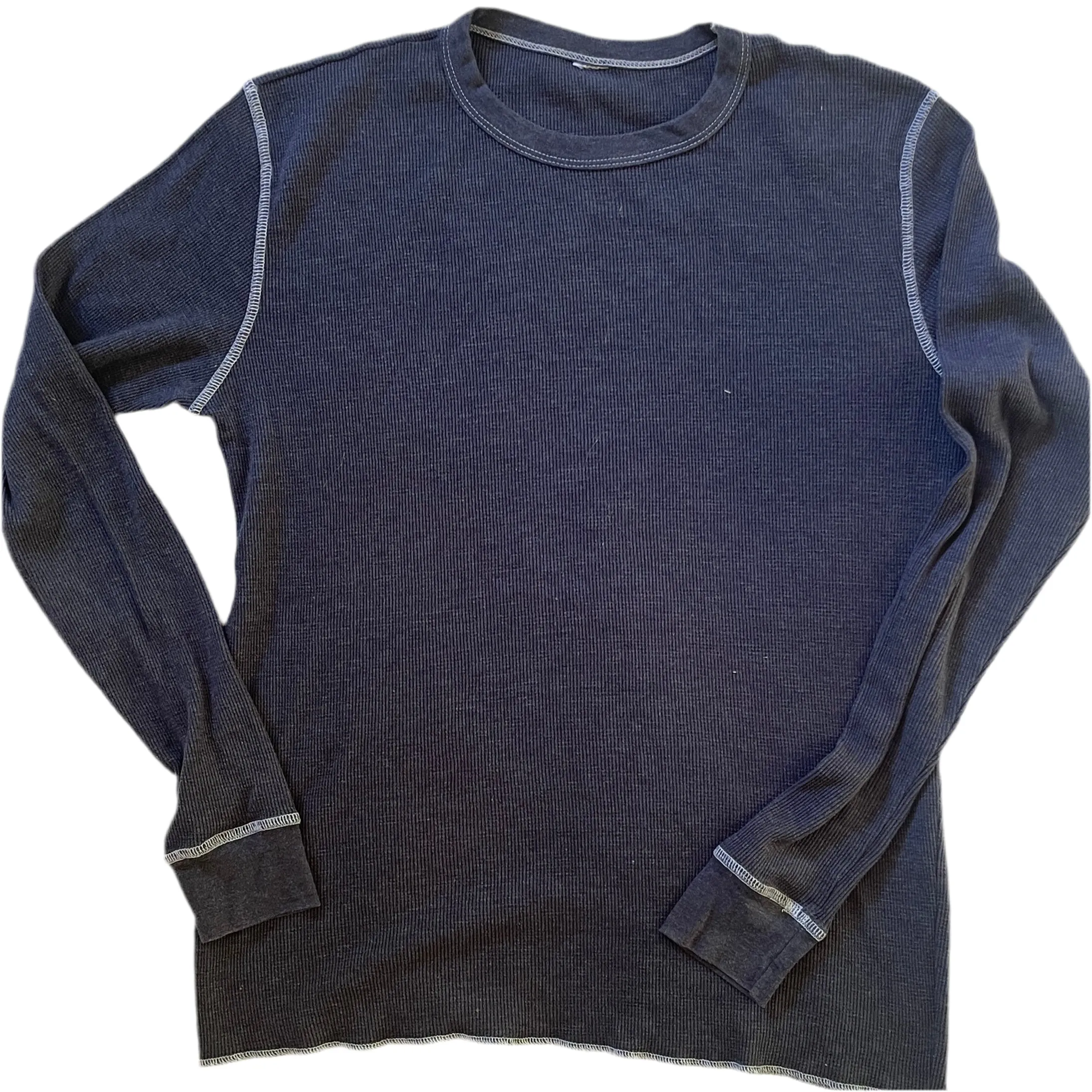 #13 SAMPLE SALE: LARGE Blue Grey Thermal Crewneck Tee sold by Blade + Blue
