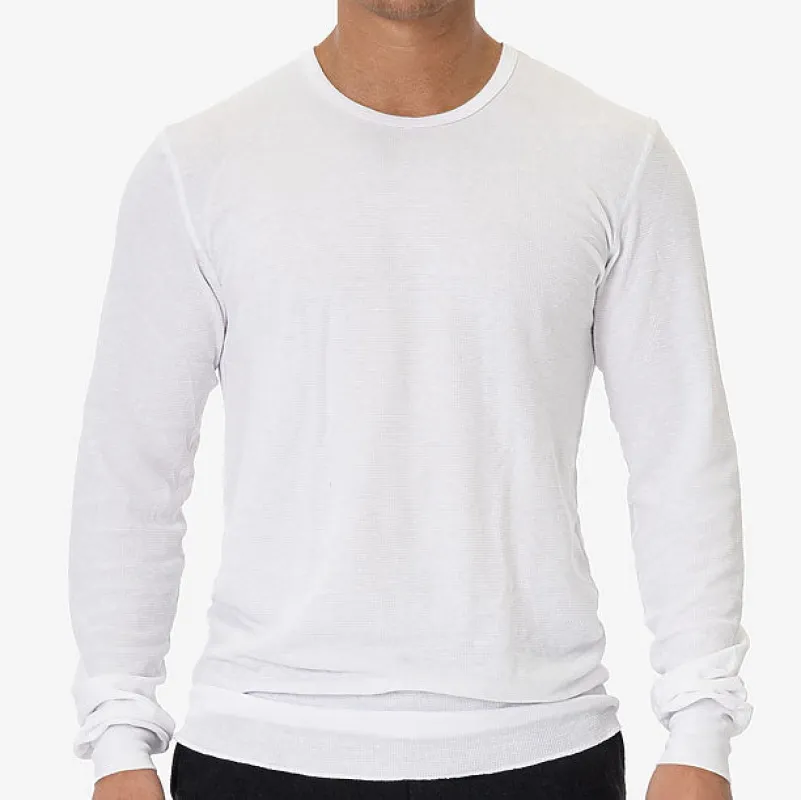 #1 SAMPLE SALE: LARGE White Thermal Crewneck Tee sold by Blade + Blue