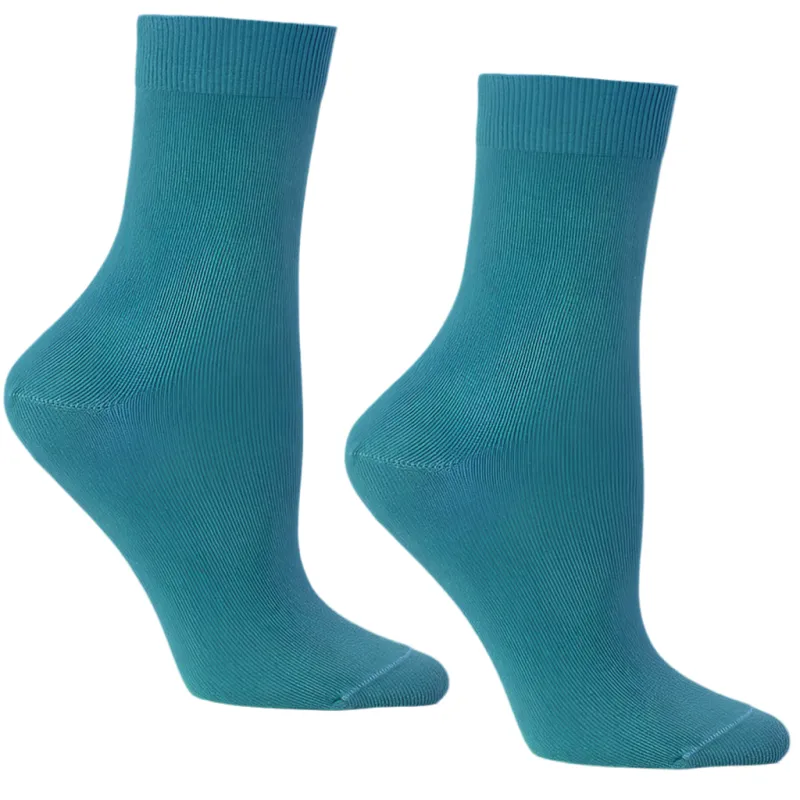 Blue-Green Cotton Short Calf-Sock sold by Blade + Blue