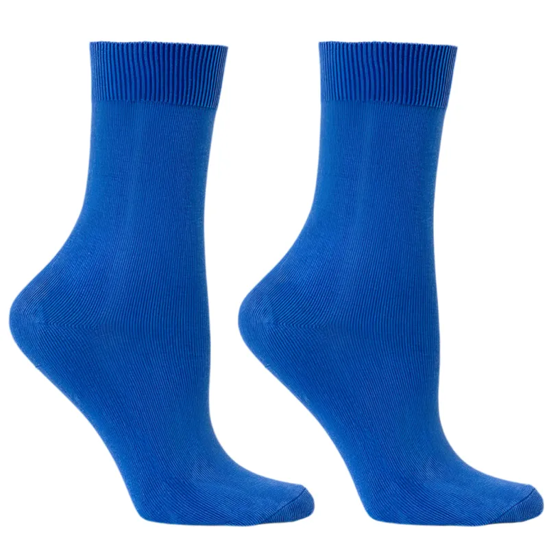 Royal Blue Cotton Short Calf-Sock sold by Blade + Blue