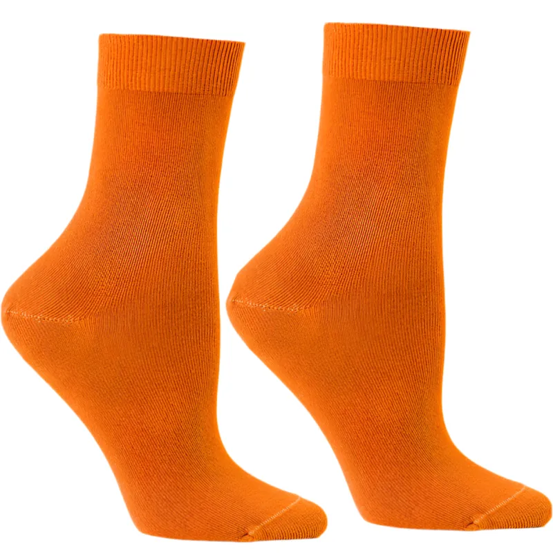 Florida Orange Cotton Short Calf-Sock sold by Blade + Blue
