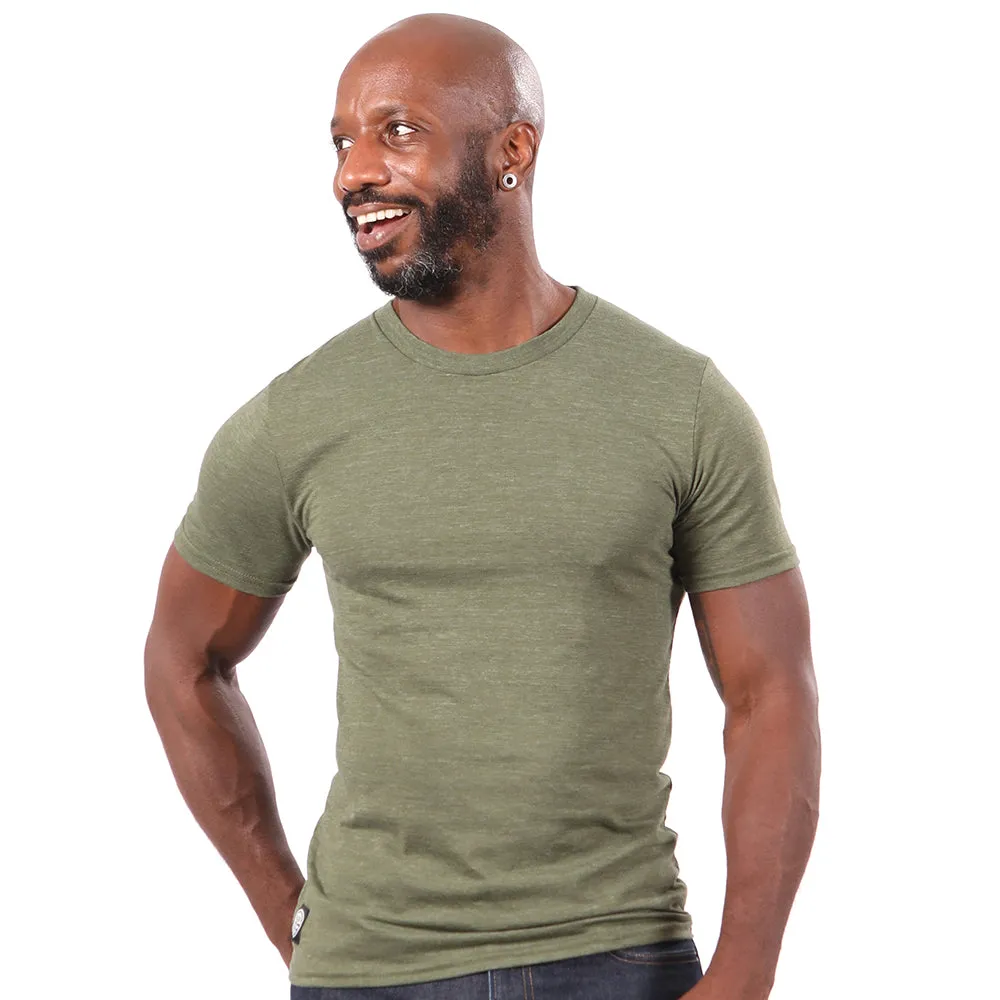 Army Green Marled Tri Blend T-Shirt sold by Blade + Blue product image thumbnail 2