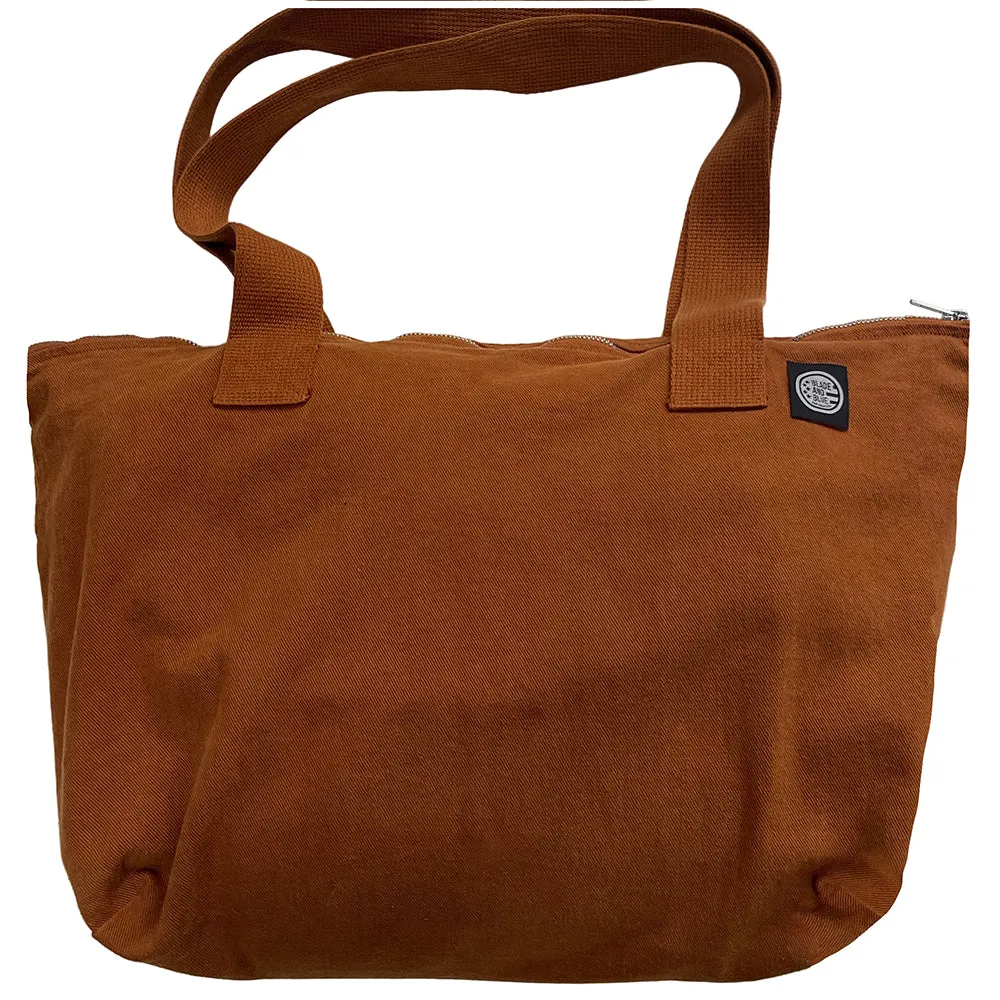 Zip-Top Tote Bag in Copper Cotton Canvas sold by Blade + Blue