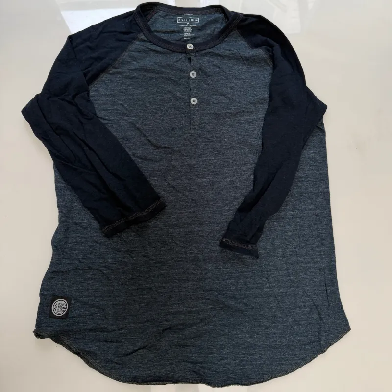 Sample Sale #110 : **Tonal Blue 3/4 Sleeve Henley Size XXL sold by Blade + Blue