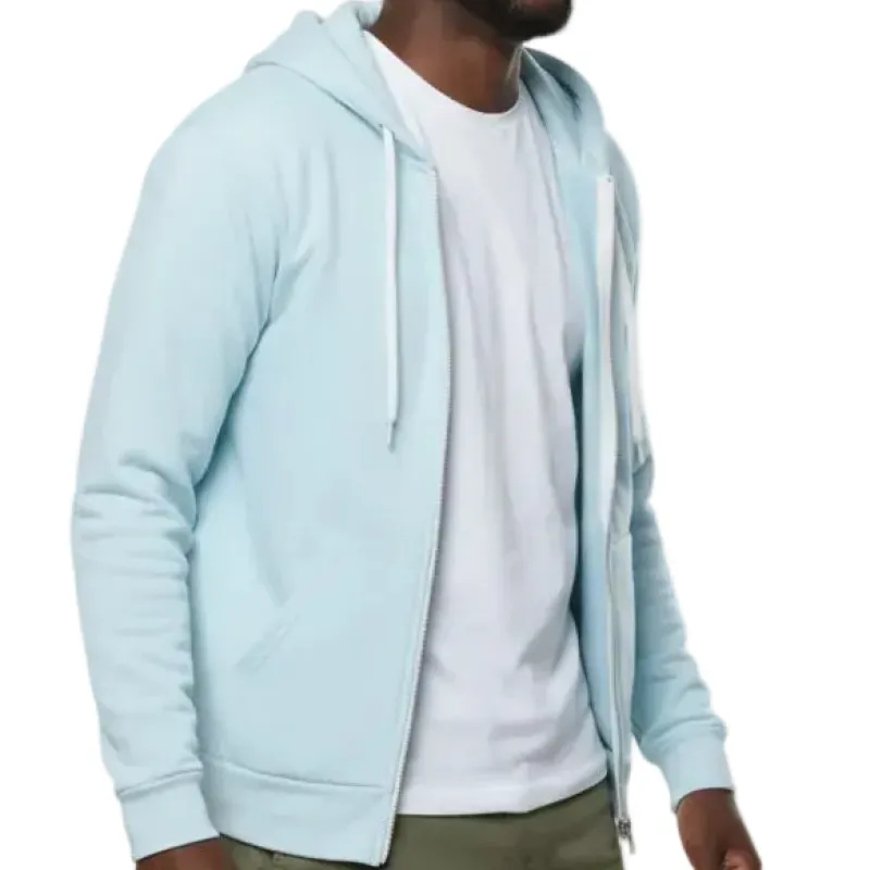 The "Starter" Full Zip 50/50 Hoodie in Arctic Blue sold by Blade + Blue