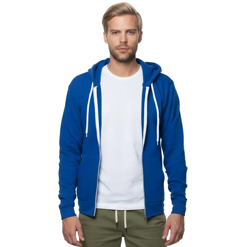 The "Starter" Full Zip 50/50 Hoodie in Cobalt Blue sold by Blade + Blue product image thumbnail 3