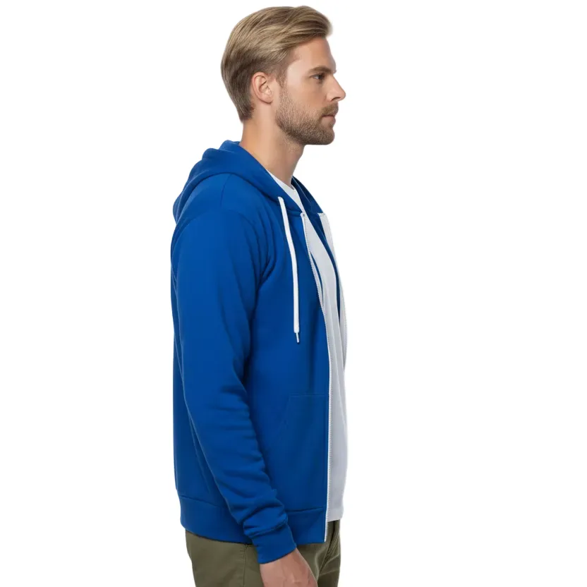The "Starter" Full Zip 50/50 Hoodie in Cobalt Blue sold by Blade + Blue product image thumbnail 5
