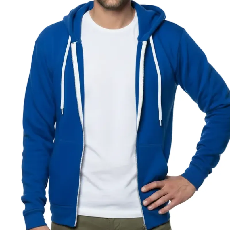 The "Starter" Full Zip 50/50 Hoodie in Cobalt Blue made by Blade + Blue