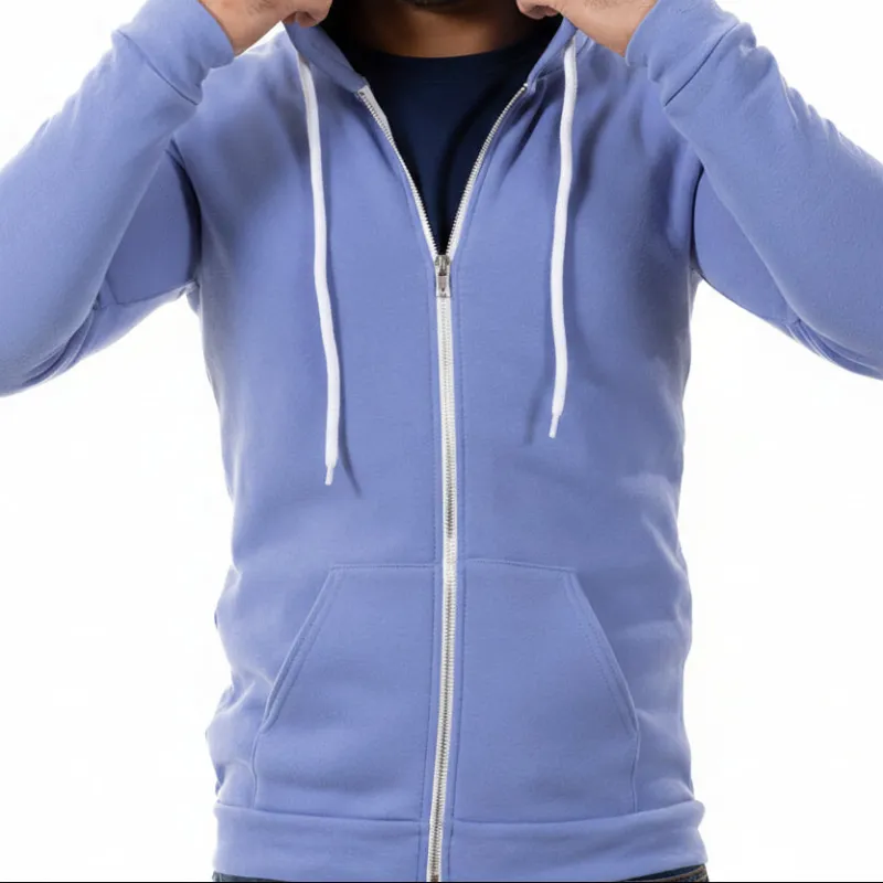 The "Starter" Full Zip 50/50 Hoodie in Soft Lavender sold by Blade + Blue