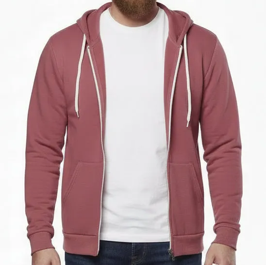 The "Starter" Full Zip 50/50 Hoodie in Red Wine (SIZE M) sold by Blade + Blue product image thumbnail 3