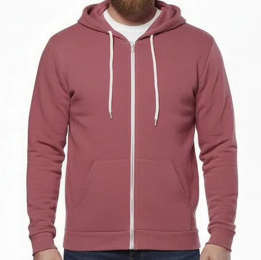 The "Starter" Full Zip 50/50 Hoodie in Red Wine (SIZE M) sold by Blade + Blue product image thumbnail 5