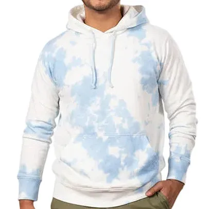"Clouds in the Sky" Blue White Tie-Dyed Popover Hoodie sold by Blade + Blue