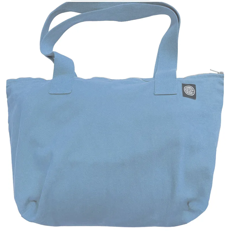 Zip-Top Tote Bag in Sky Blue Cotton Canvas sold by Blade + Blue